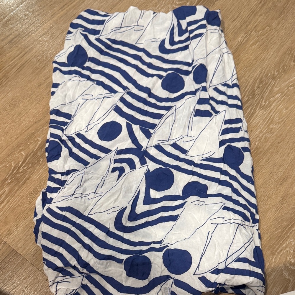 FISCH Blue & White Sailboat Print Skirt